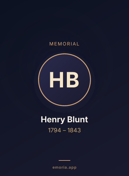 Memorial portrait of Henry Blunt