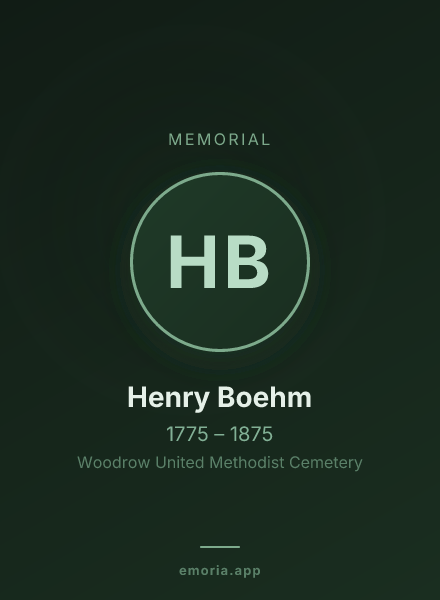 Memorial portrait of Henry Boehm