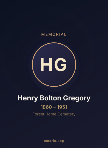 Memorial portrait of Henry Bolton Gregory
