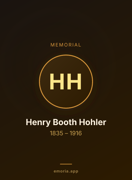 Memorial portrait of Henry Booth Hohler