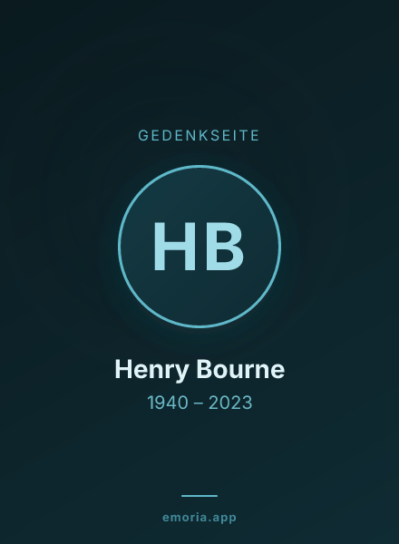 Gedenkportrait von Henry Bourne