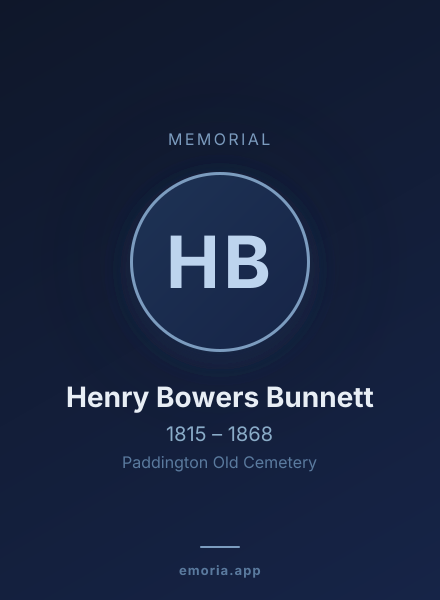 Memorial portrait of Henry Bowers Bunnett