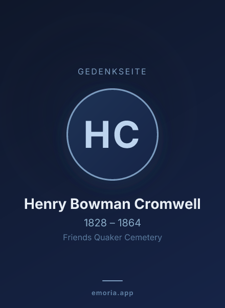 Gedenkportrait von Henry Bowman Cromwell
