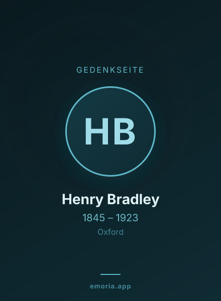 Gedenkportrait von Henry Bradley