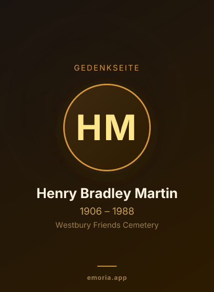 Gedenkportrait von Henry Bradley Martin