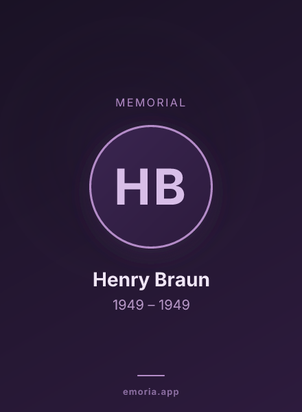 Memorial portrait of Henry Braun