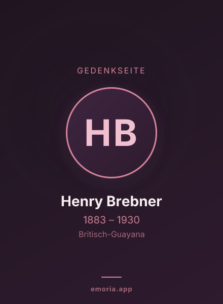 Gedenkportrait von Henry Brebner