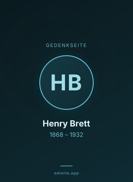 Gedenkportrait von Henry Brett
