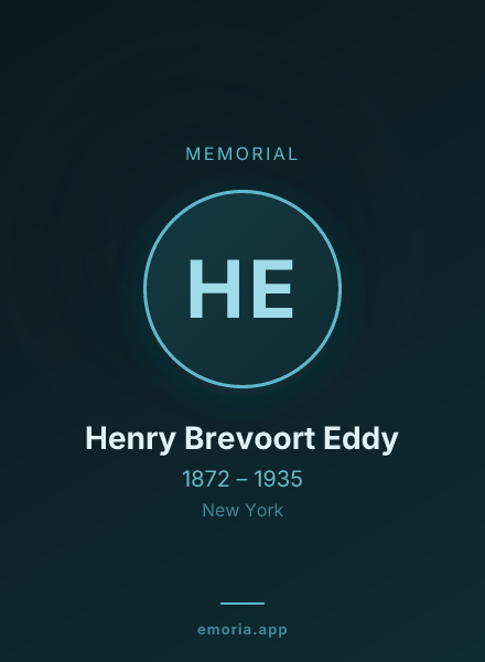 Memorial portrait of Henry Brevoort Eddy