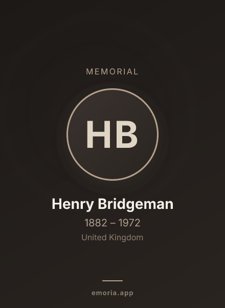 Memorial portrait of Henry Bridgeman