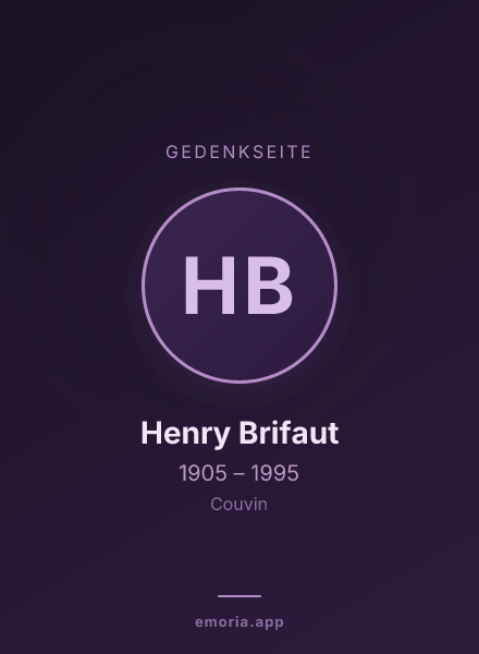Gedenkportrait von Henry Brifaut