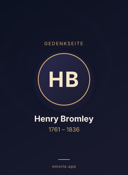 Gedenkportrait von Henry Bromley
