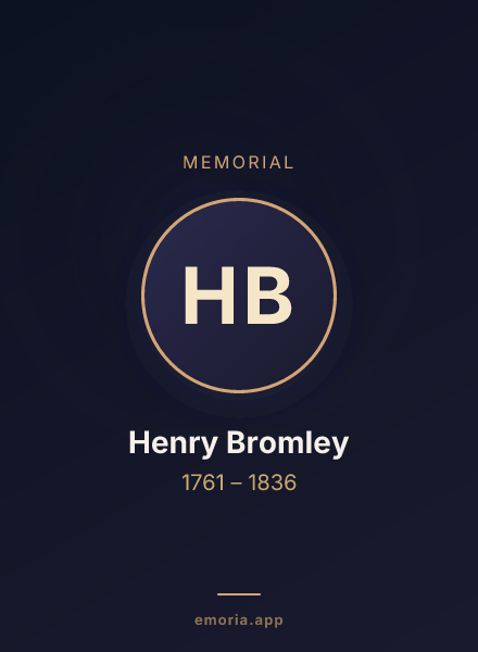 Memorial portrait of Henry Bromley