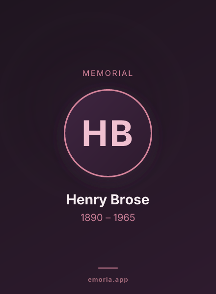 Memorial portrait of Henry Brose