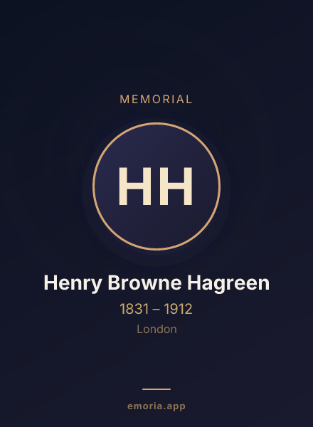 Memorial portrait of Henry Browne Hagreen