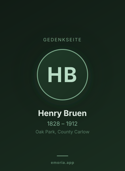 Gedenkportrait von Henry Bruen