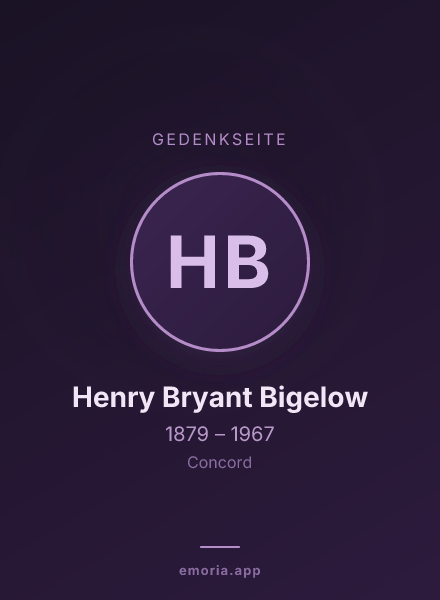 Gedenkportrait von Henry Bryant Bigelow