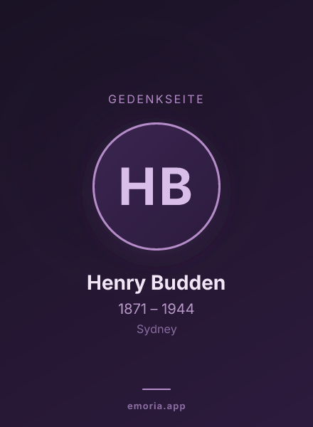 Gedenkportrait von Henry Budden