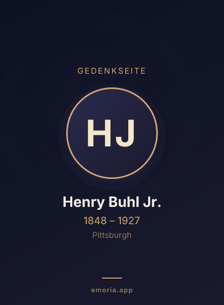 Gedenkportrait von Henry Buhl Jr.