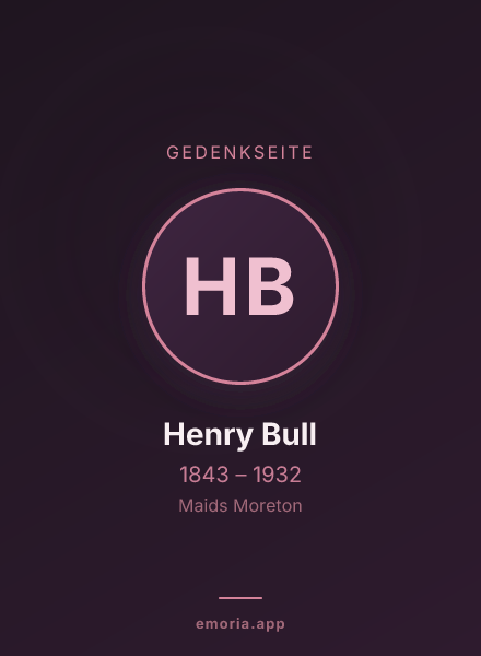 Gedenkportrait von Henry Bull