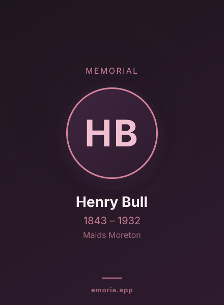 Memorial portrait of Henry Bull
