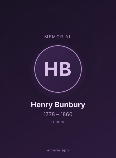 Memorial portrait of Henry Bunbury