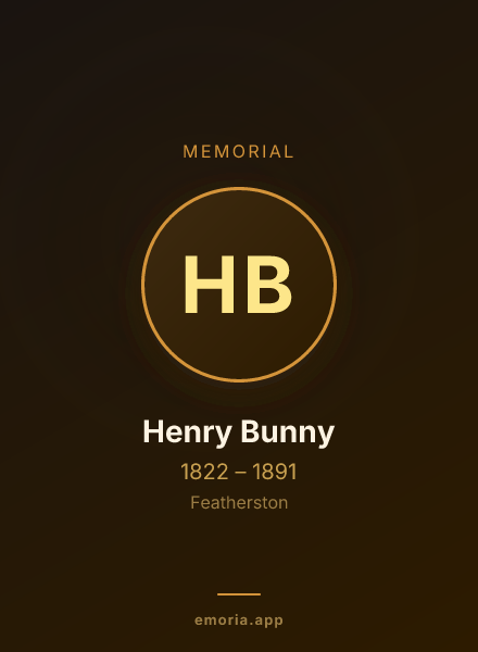 Memorial portrait of Henry Bunny