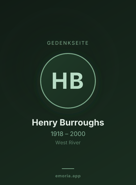 Gedenkportrait von Henry Burroughs