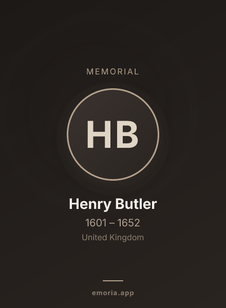 Memorial portrait of Henry Butler