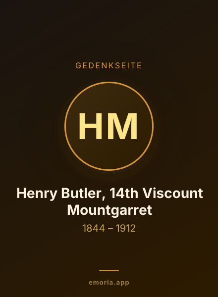 Gedenkportrait von Henry Butler, 14th Viscount Mountgarret