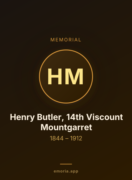 Memorial portrait of Henry Butler, 14th Viscount Mountgarret