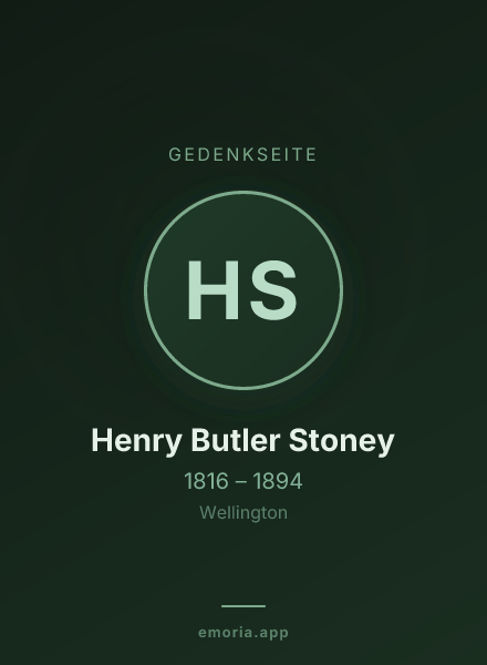 Gedenkportrait von Henry Butler Stoney