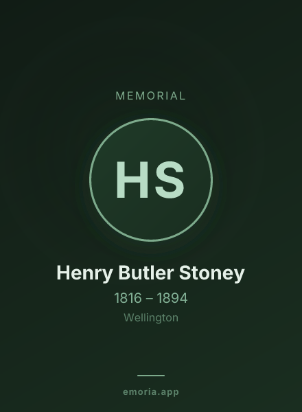 Memorial portrait of Henry Butler Stoney