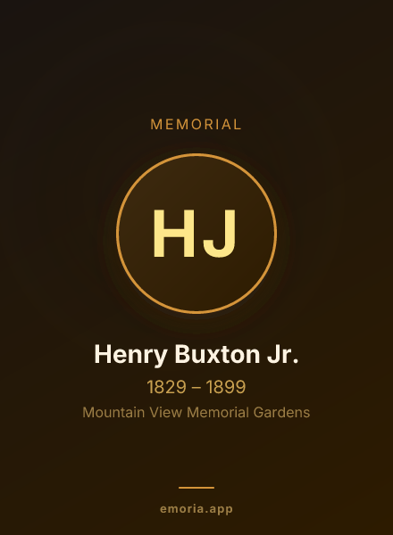 Memorial portrait of Henry Buxton Jr.
