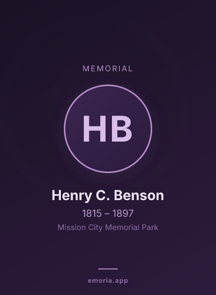 Memorial portrait of Henry C. Benson