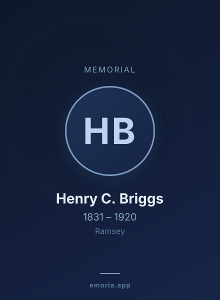 Memorial portrait of Henry C. Briggs
