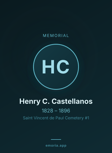 Memorial portrait of Henry C. Castellanos