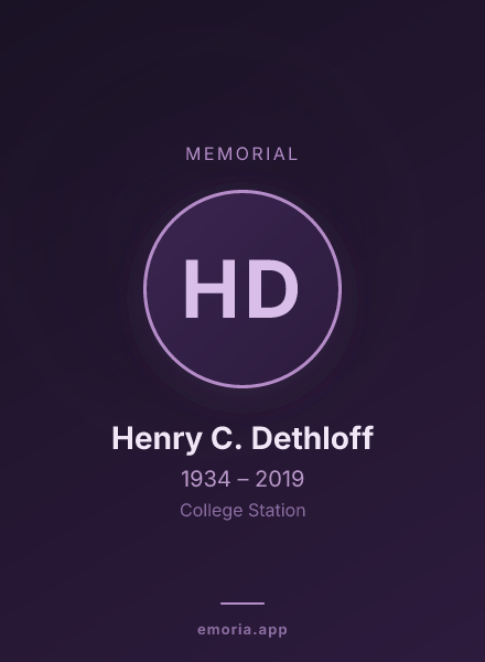 Memorial portrait of Henry C. Dethloff