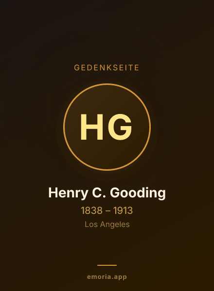 Gedenkportrait von Henry C. Gooding