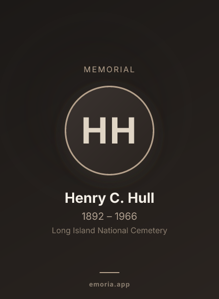 Memorial portrait of Henry C. Hull