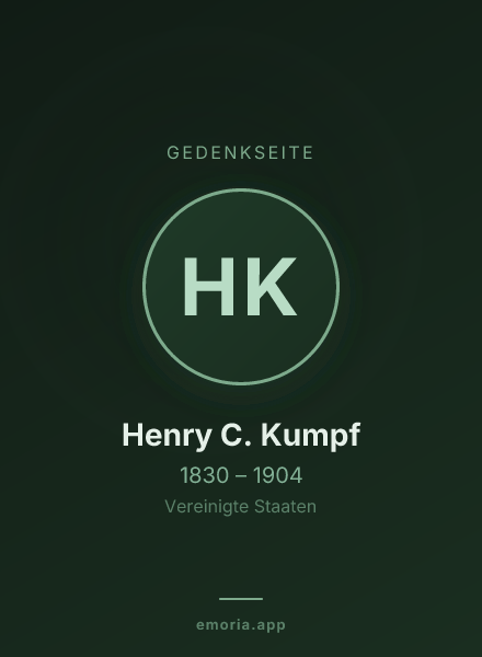 Gedenkportrait von Henry C. Kumpf