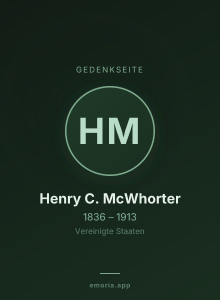 Gedenkportrait von Henry C. McWhorter
