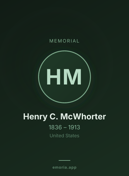 Memorial portrait of Henry C. McWhorter
