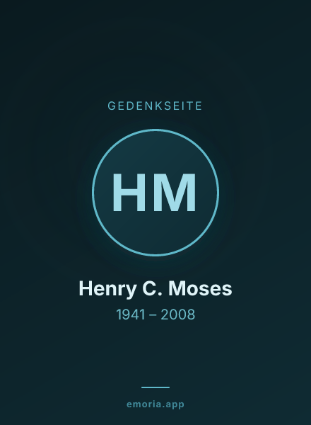 Gedenkportrait von Henry C. Moses