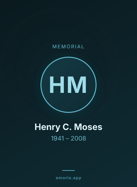 Memorial portrait of Henry C. Moses