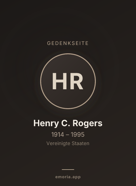 Gedenkportrait von Henry C. Rogers