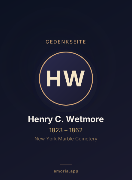Gedenkportrait von Henry C. Wetmore