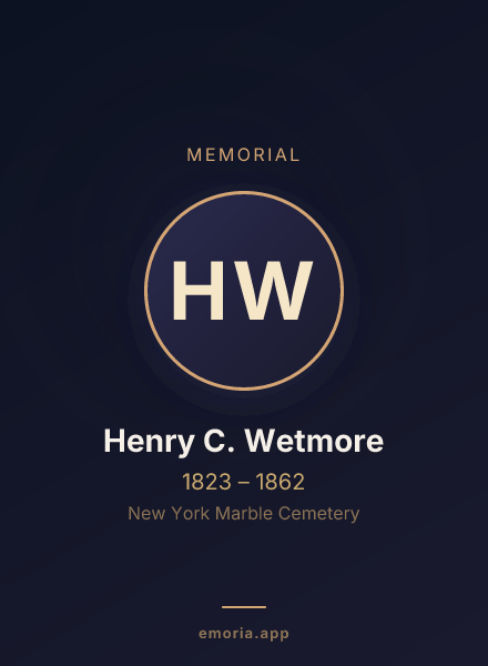 Memorial portrait of Henry C. Wetmore