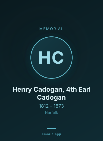 Memorial portrait of Henry Cadogan, 4th Earl Cadogan