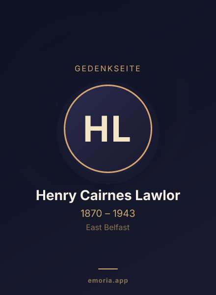 Gedenkportrait von Henry Cairnes Lawlor